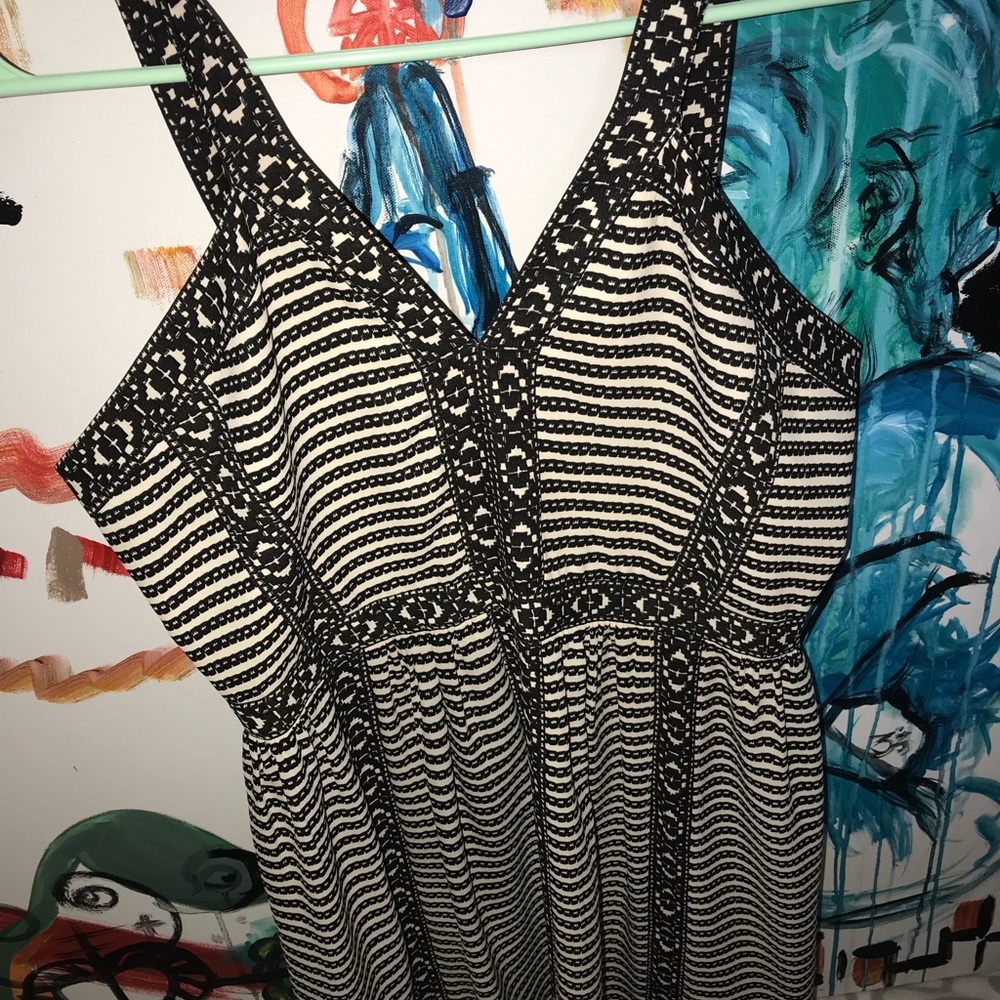 A black and white dress